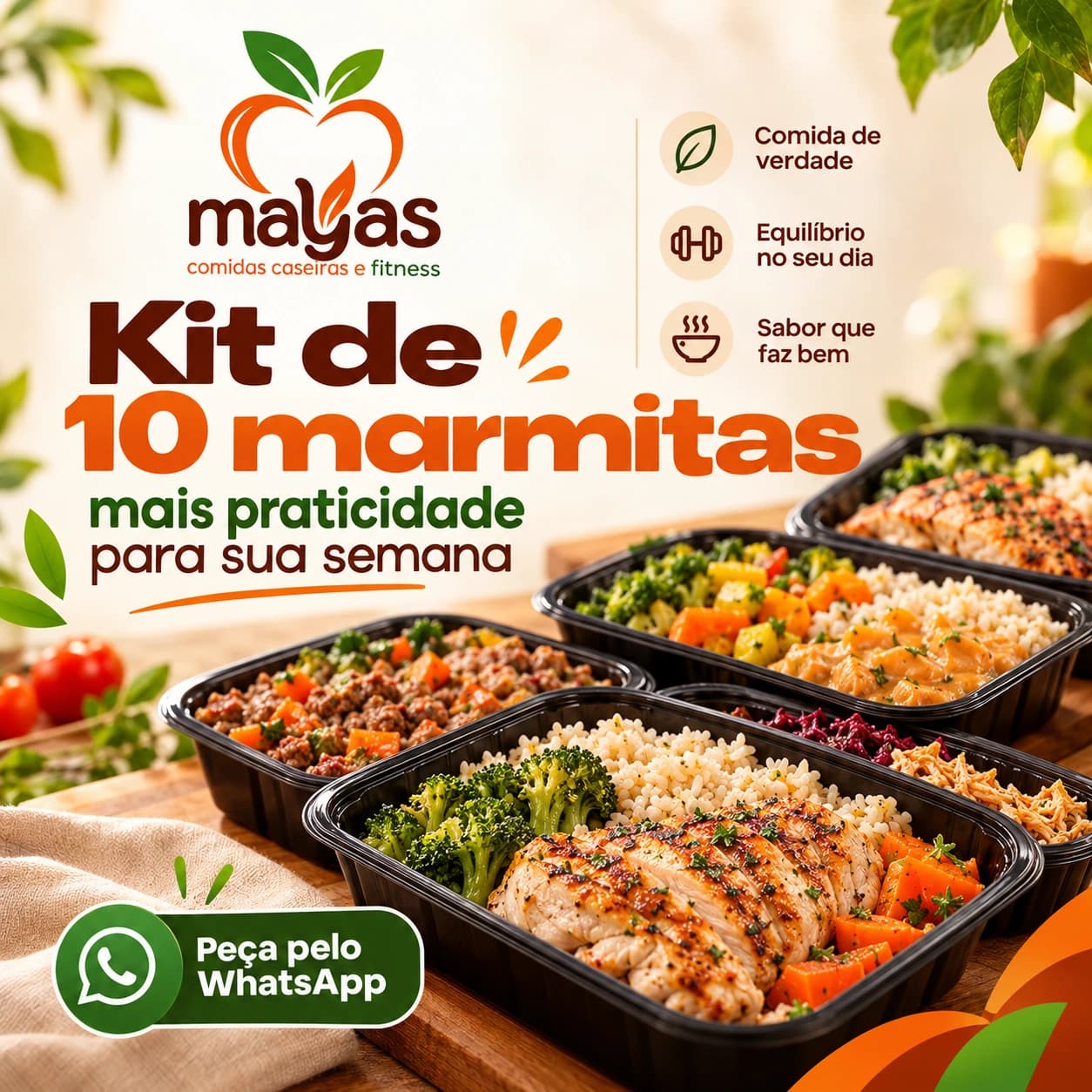Kit de 10 marmitas Mayas